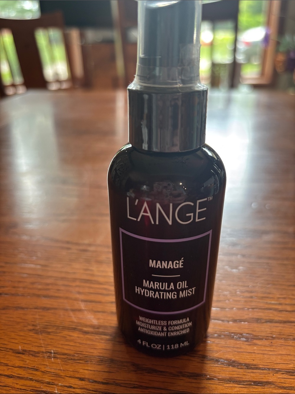 L'ANGE Manage Marula Oil Hydrating Mist - Black with Purple Accent